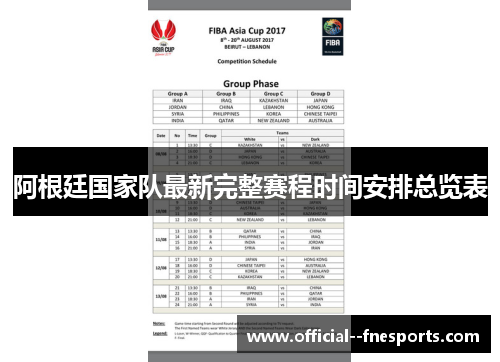 阿根廷国家队最新完整赛程时间安排总览表