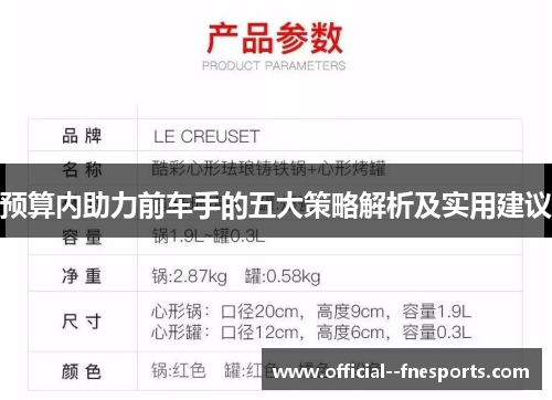 预算内助力前车手的五大策略解析及实用建议